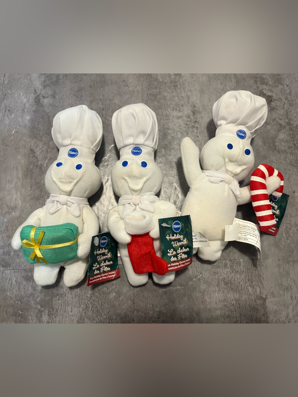 2001 Vintage Pillsbury “Holiday Warmth” Plush Collection Complete Set with Tags